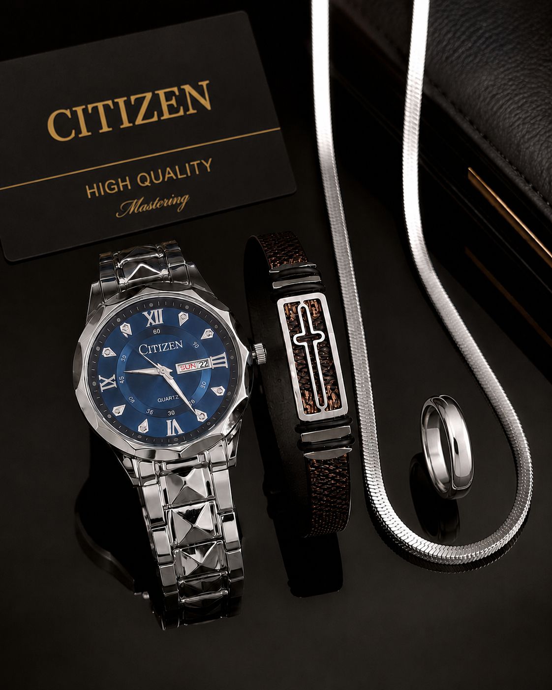 ست ساعت مردانه الماسی مارک سیتیزن